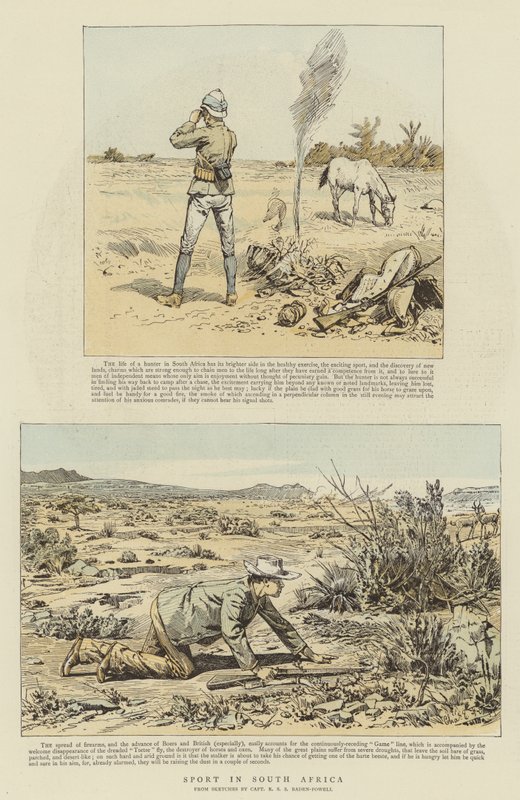 Sport w RPA (chromolitho) autorstwa Charles Edwin Fripp