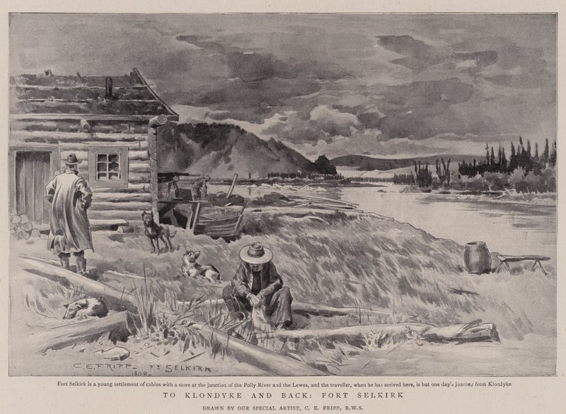Do Klondyke iz powrotem, Fort Selkirk autorstwa Charles Edwin Fripp