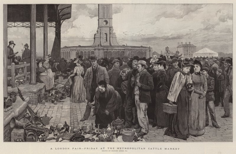 Londyńskie targi, piątek na Metropolitan Cattle Market autorstwa Charles Green