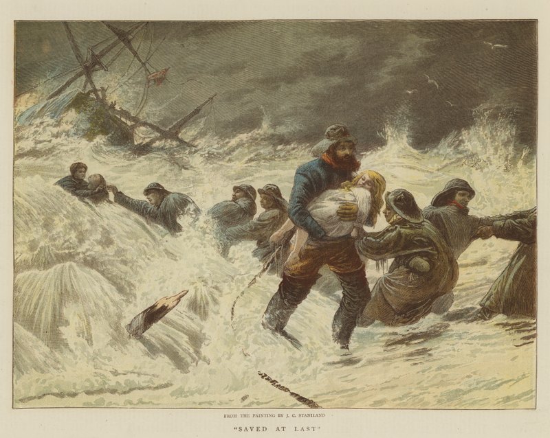 Saved at Last (chromolitho) autorstwa Charles J. Staniland