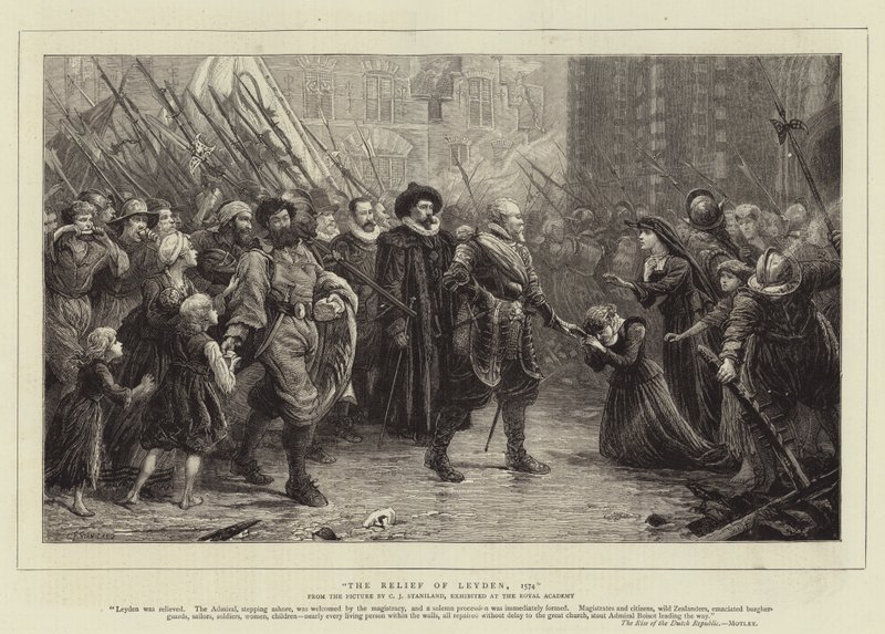 Ulga Leyden, 1574 autorstwa Charles J. Staniland
