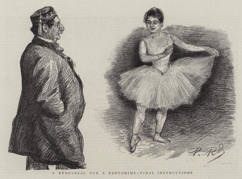 Próba do pantomimy, instrukcje końcowe autorstwa Charles Paul Renouard
