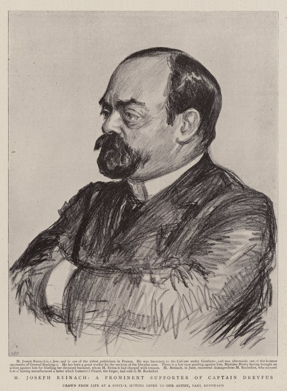 M Joseph Reinach, wybitny zwolennik kapitana Dreyfusa autorstwa Charles Paul Renouard