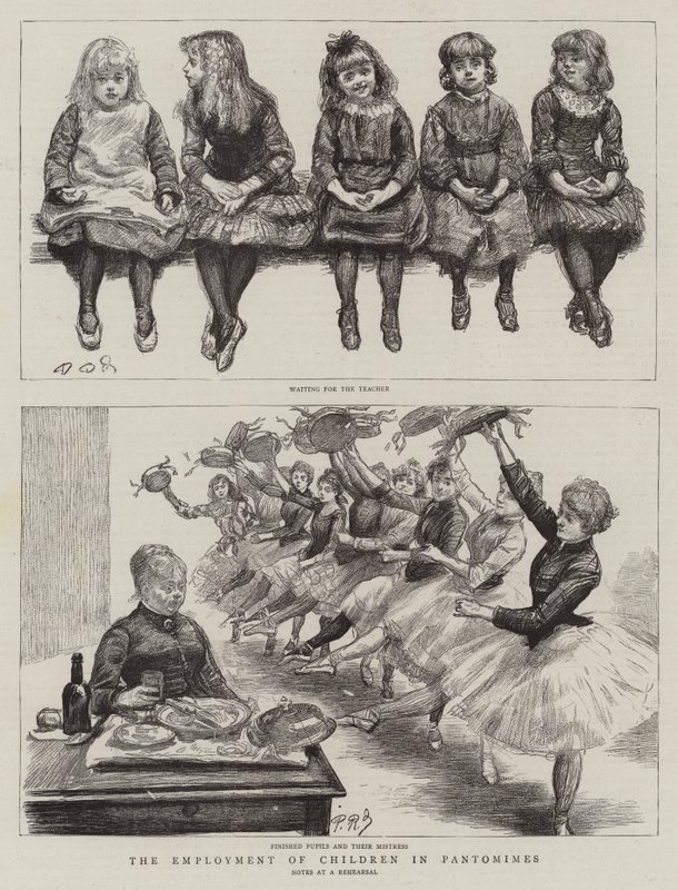 Zatrudnianie dzieci w pantomimach autorstwa Charles Paul Renouard