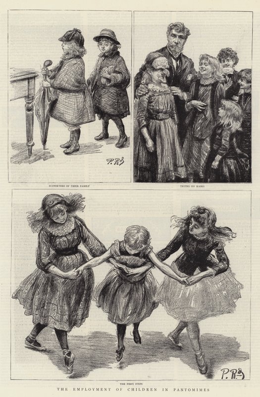 Zatrudnianie dzieci w pantomimach autorstwa Charles Paul Renouard
