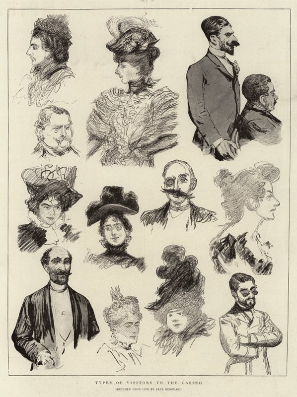 Rodzaje odwiedzających kasyno autorstwa Charles Paul Renouard