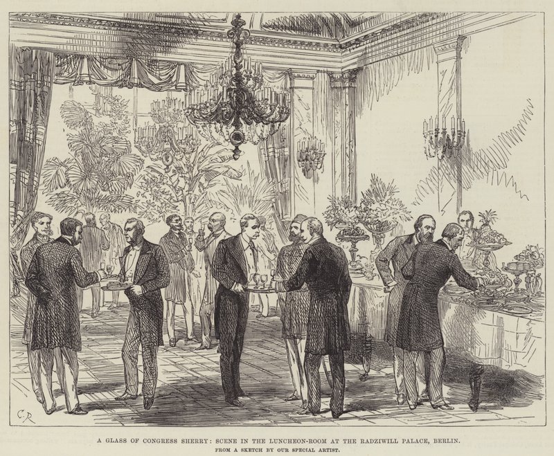 Kieliszek Kongresowej Sherry, Scena w Jadalni Pałacu Radziwiłłów, Berlin autorstwa Sir John Charles Robinson