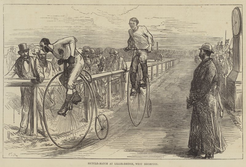 Mecz rowerowy w Lillie-Bridge, West Brompton autorstwa Sir John Charles Robinson