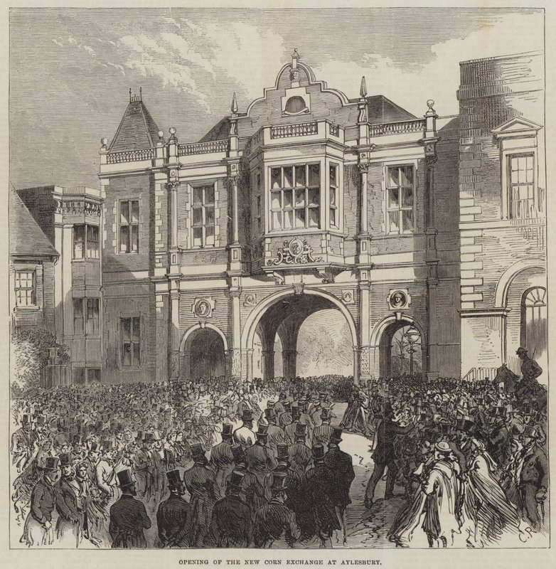 Otwarcie Nowej Giełdy Kukurydzy w Aylesbury autorstwa Sir John Charles Robinson