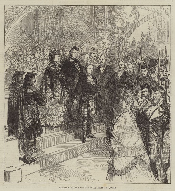 Przyjęcie księżniczki Louise w zamku Inveraray autorstwa Sir John Charles Robinson