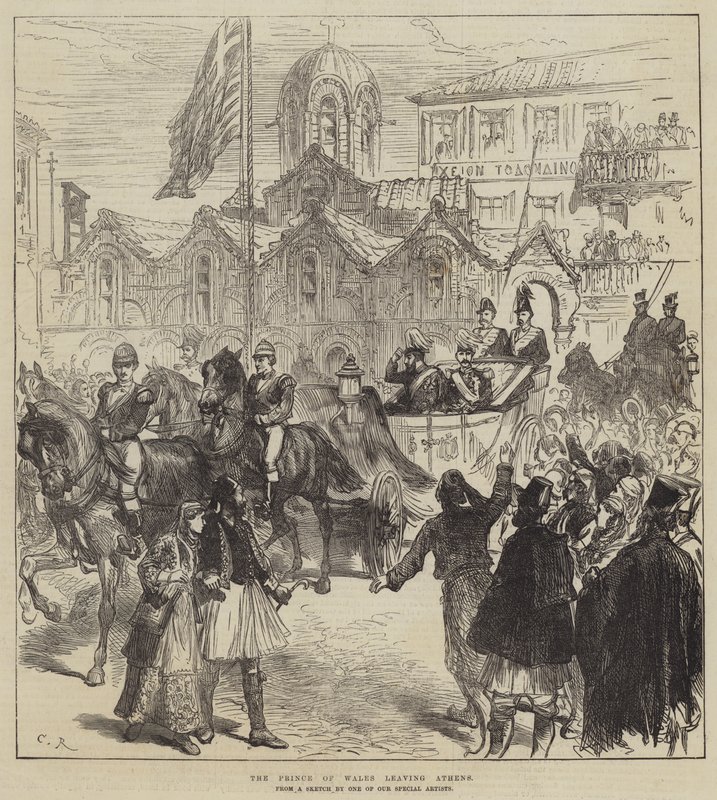 Książę Walii opuszcza Ateny autorstwa Sir John Charles Robinson