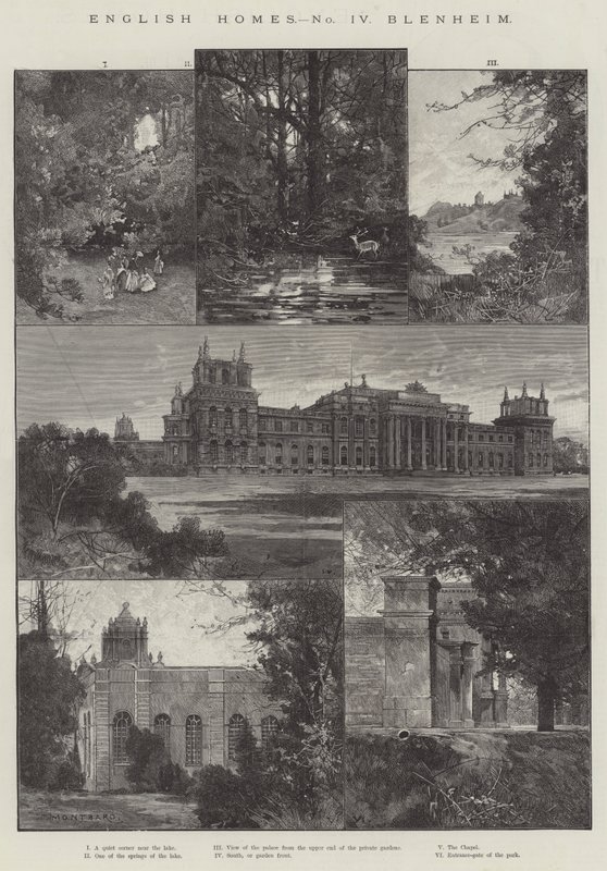 Angielski Dom, Blenheim autorstwa Charles Auguste Loye