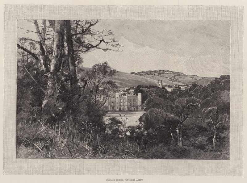Angielskie domy, Opactwo Wycombe autorstwa Charles Auguste Loye