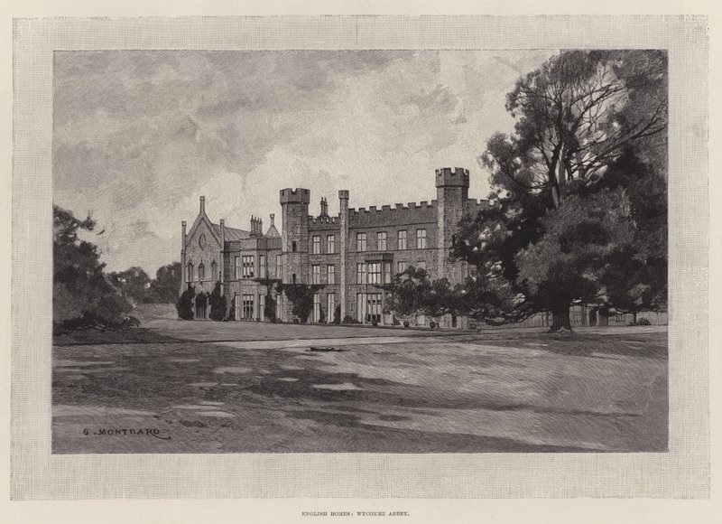 Angielskie domy, Opactwo Wycombe autorstwa Charles Auguste Loye