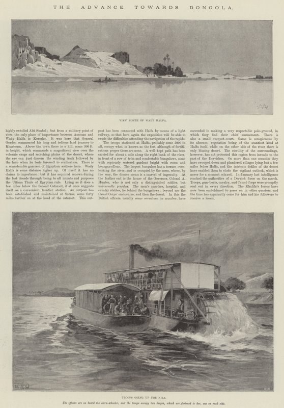 Natarcie w kierunku Dongoli autorstwa Charles Auguste Loye
