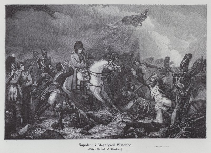 Napoleon w bitwie pod Waterloo autorstwa Charles Auguste Steuben