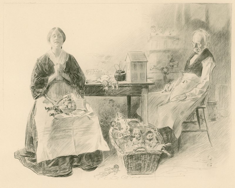 Caleb Plummer i jego córka autorstwa Charles Dana Gibson