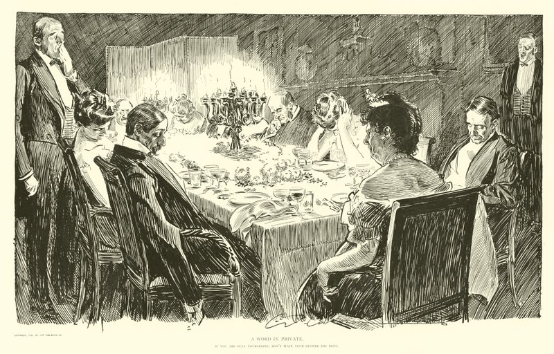 Nie jedz obiadu zbyt długo autorstwa Charles Dana Gibson