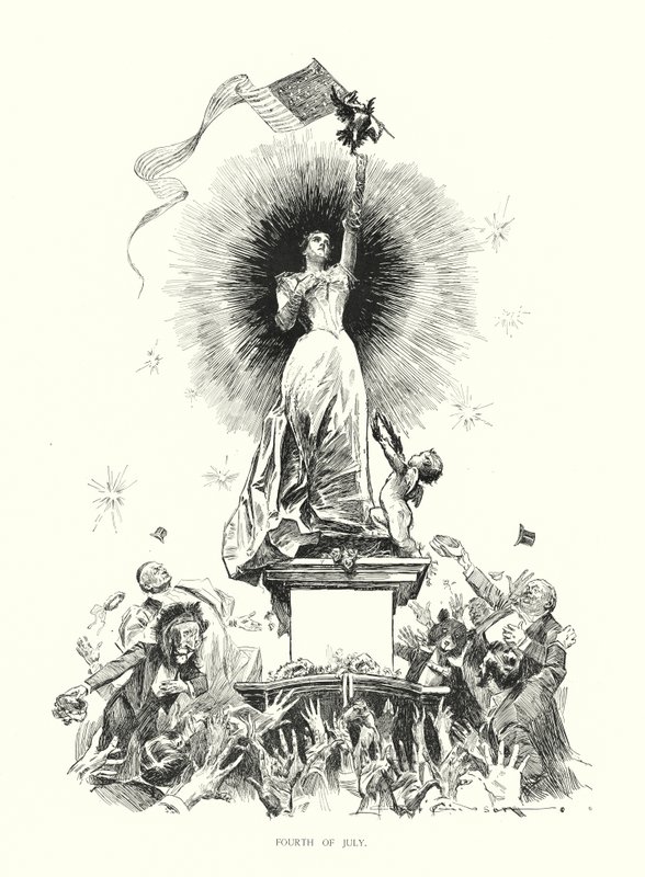 Czwarty lipca (litografia) autorstwa Charles Dana Gibson