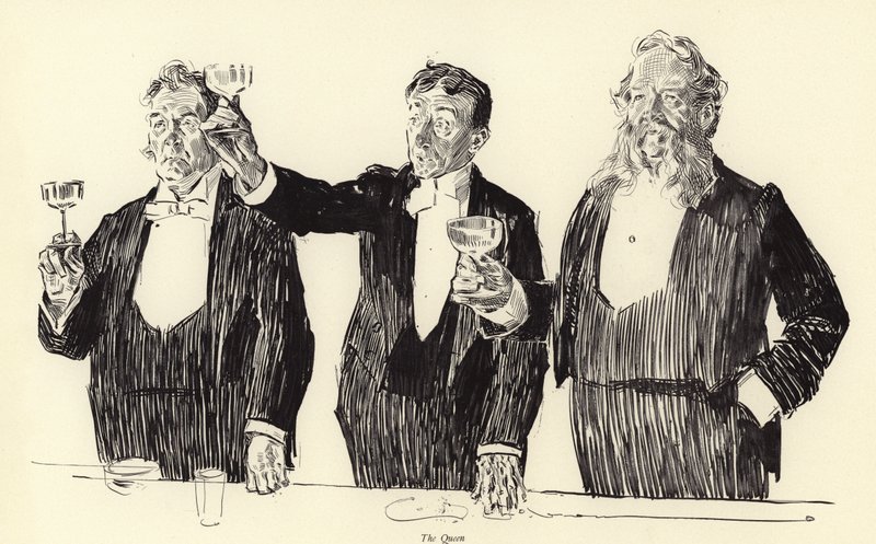 Królowa, Królewski Toast autorstwa Charles Dana Gibson