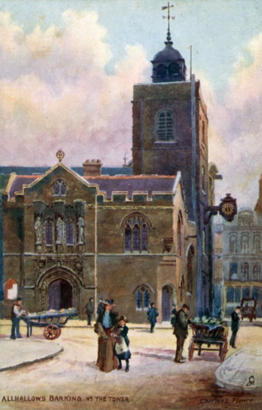 All-Hallows-by-the-Tower, Londyn autorstwa Charles Edwin Flower
