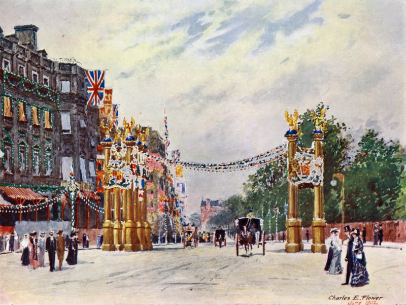 Piccadilly w czerwcu 1902 r. autorstwa Charles Edwin Flower