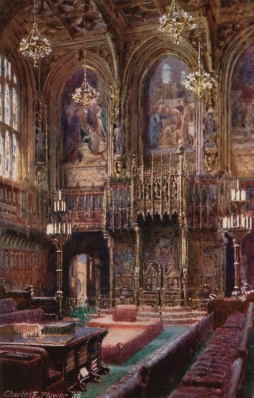 Izba Lordów, 1906 r. autorstwa Charles Edwin Flower