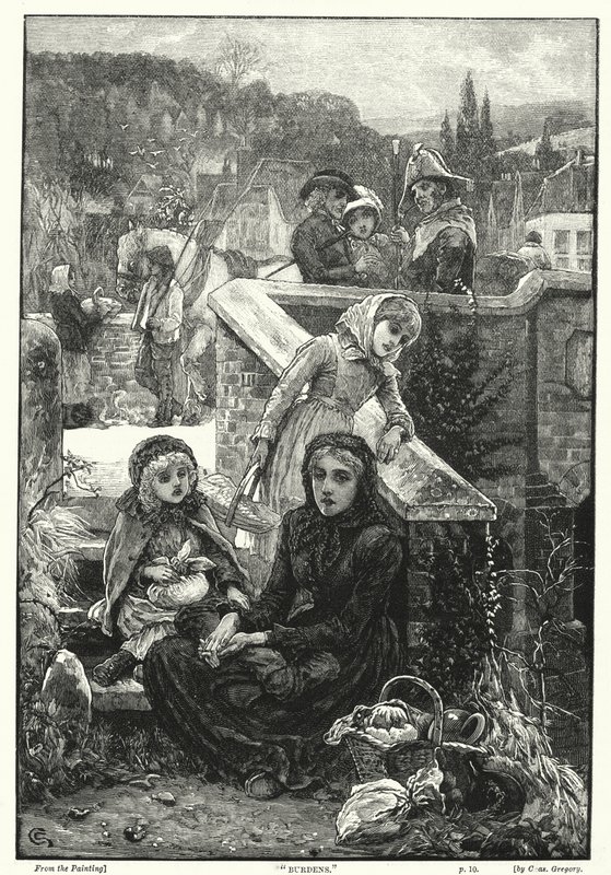 „Brzemię” (grawerowanie) autorstwa Charles Gregory