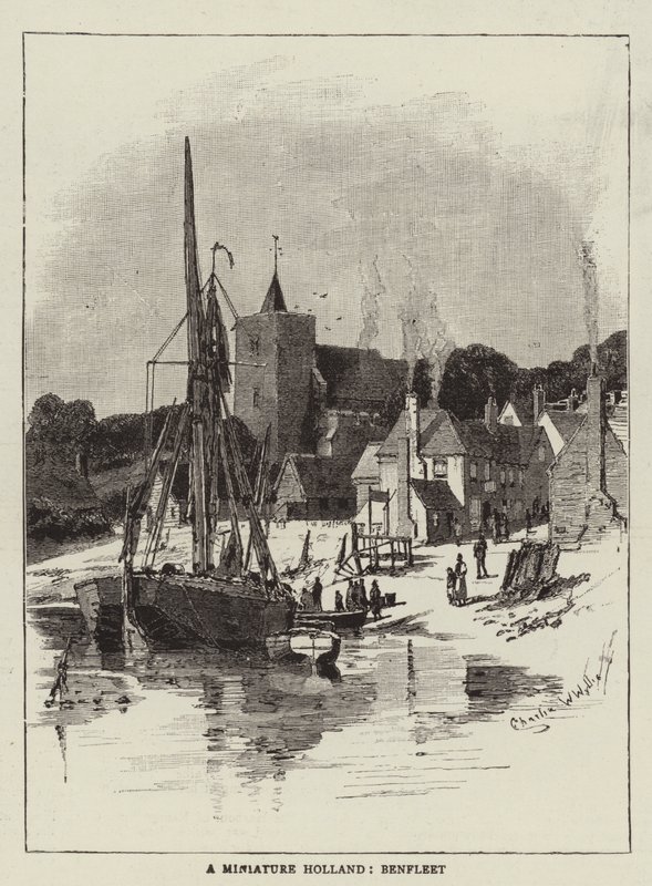 Miniaturowa Holandia, Benfleet autorstwa Charles William Wyllie