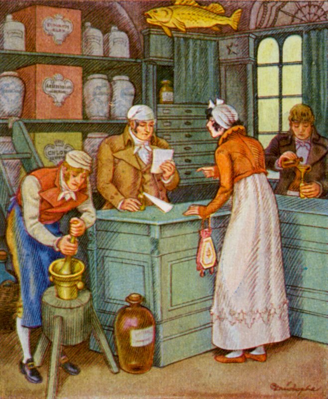 Apotheke / Apteka (druk kolorowy) autorstwa Christophe (1856 1945)