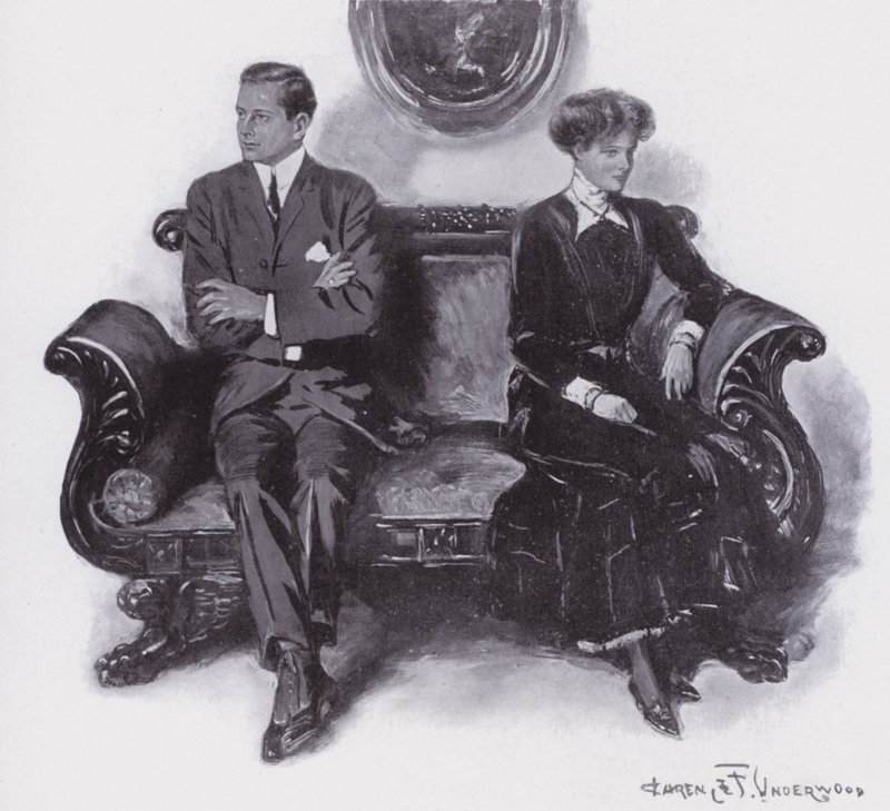 Sprzeczka kochanków autorstwa Clarence F. Underwood