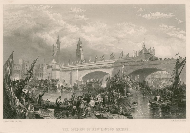 Otwarcie mostu New London Bridge autorstwa Clarkson Frederick Stanfield