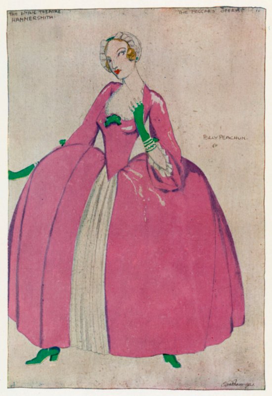 Opera żebraka, Polly Peachum autorstwa Claud Lovat Fraser