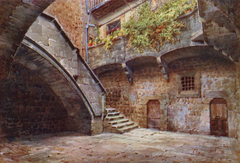 Dziedziniec Palazzo Farnese, Viterbo autorstwa Commendator Formilli