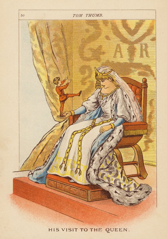 Tom Thumb (kolorowa litografia) autorstwa Constance Haslewood