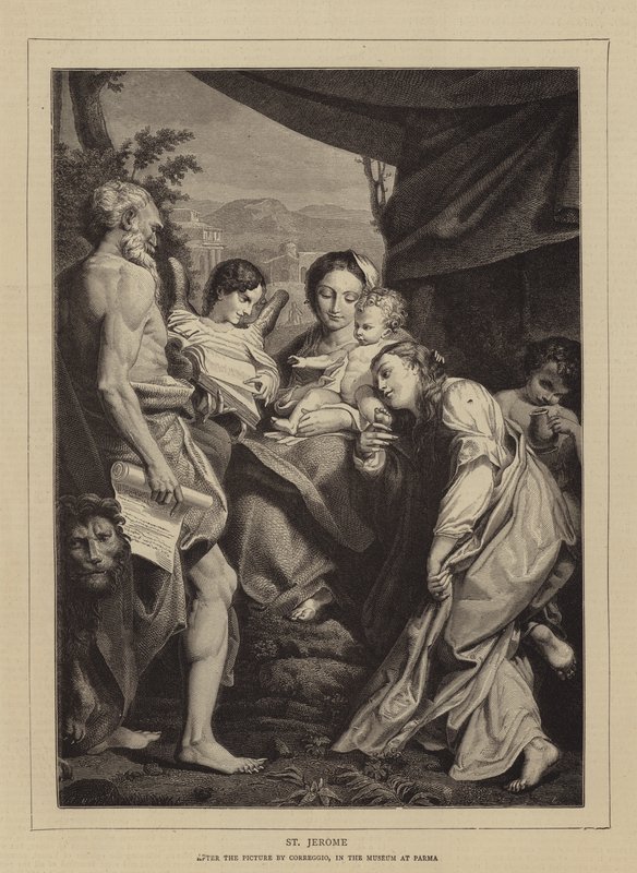 Święty Jerome autorstwa Antonio da Correggio