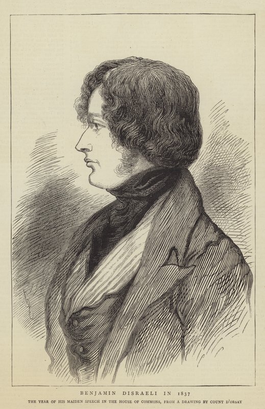 Benjamin Disraeli w 1837 r. autorstwa Count Alfred D