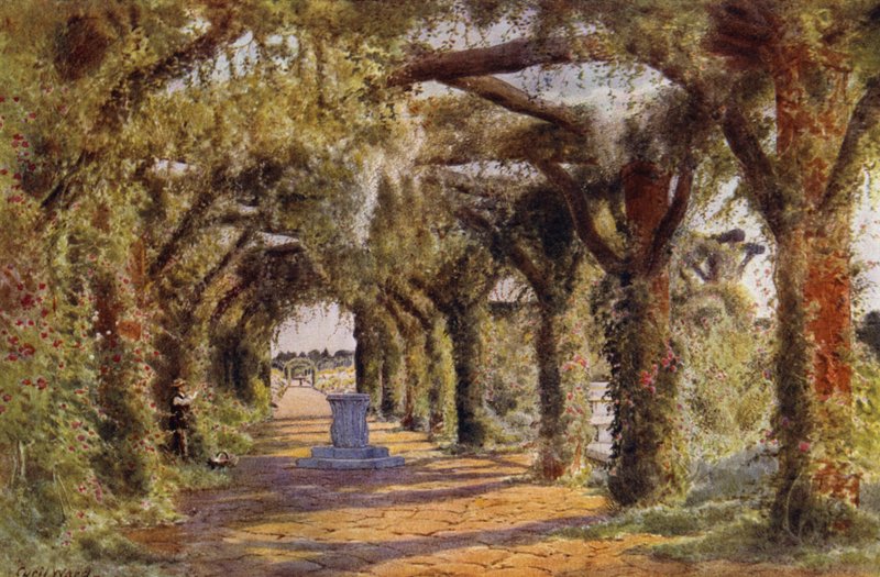 Pergola, Sandringham (kolor lito) autorstwa Cyril Ward