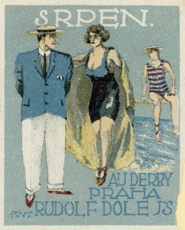 Sierpień. Moda Au Derby Rudolf Dole, Praga autorstwa Czech School