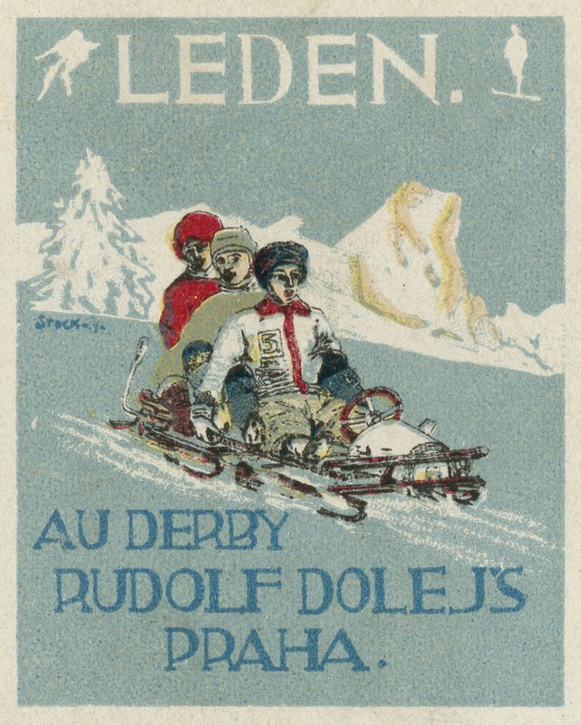 Styczeń. Moda Au Derby Rudolf Dole, Praga autorstwa Czech School