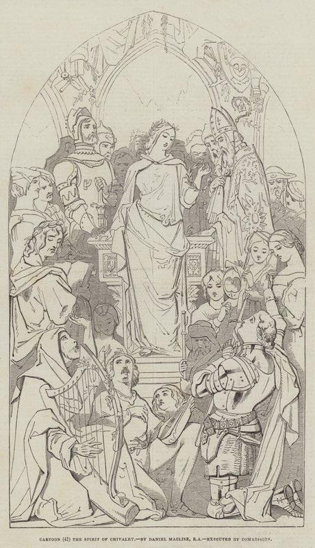 Karykatura, Duch rycerskości autorstwa Daniel Maclise