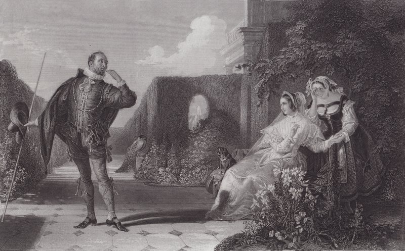 Malvolio, Dwunasta Noc (Grawerowanie) autorstwa Daniel (after) Maclise