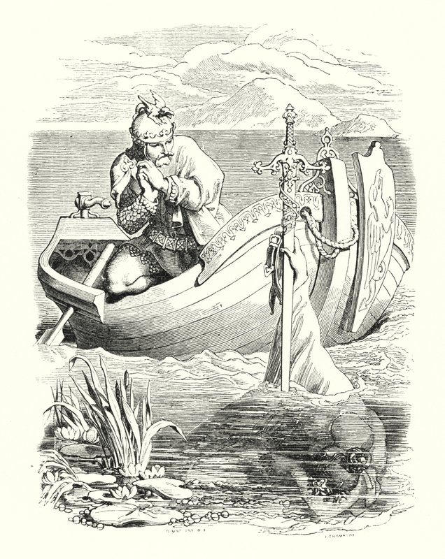 Śmierć Artura (rycina) autorstwa Daniel (after) Maclise