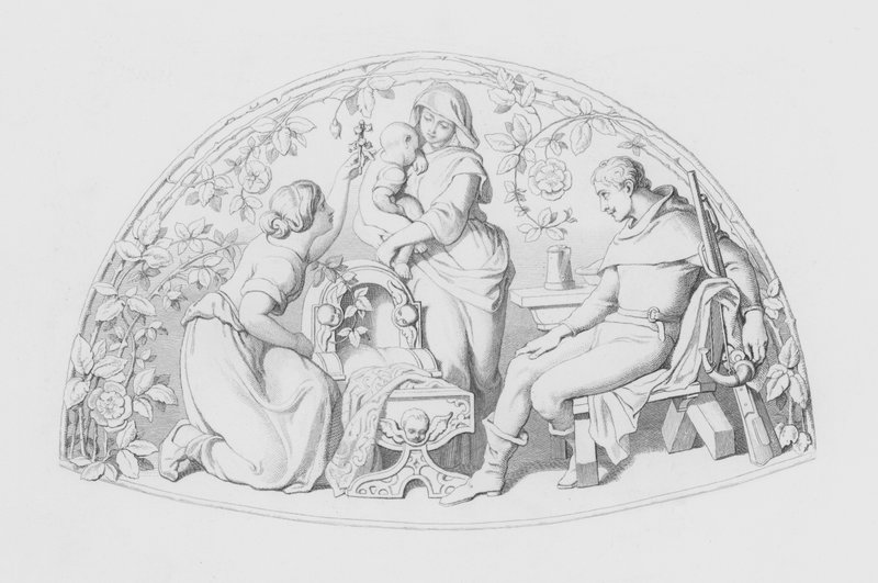 Szekspir, Niemowlę (rycina) autorstwa Daniel (after) Maclise