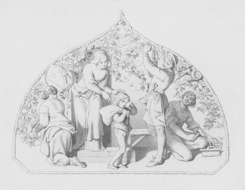 Szekspir, Uczeń (grafika) autorstwa Daniel (after) Maclise