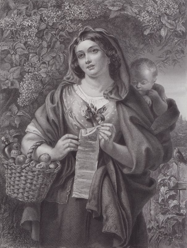 Śpiewak Ballad (rycina) autorstwa Daniel (after) Maclise