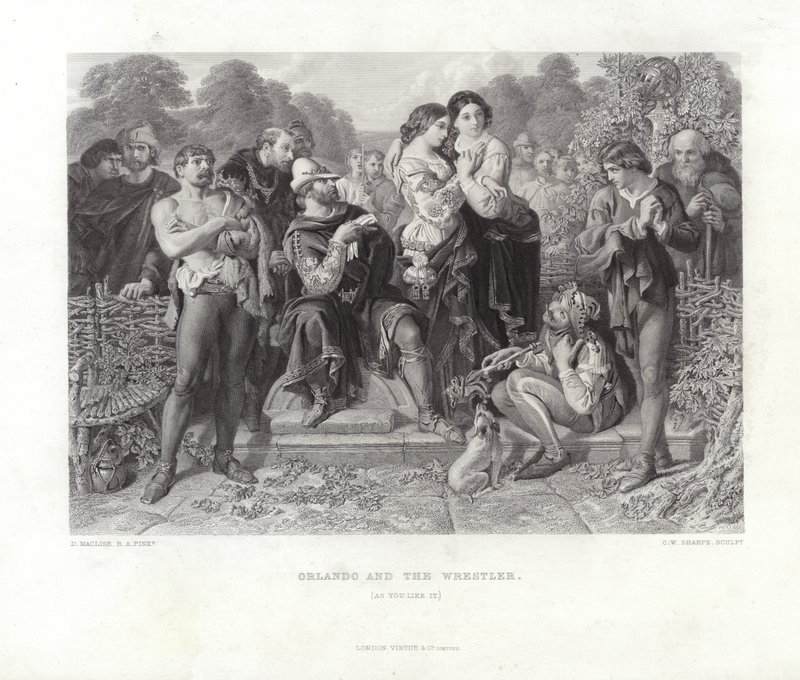Orlando i zapaśnik autorstwa Daniel Maclise