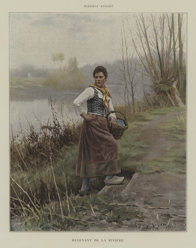 Wracając z rzeki? autorstwa Daniel Ridgway Knight