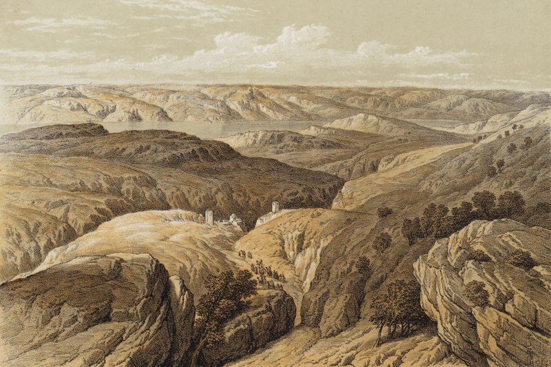 Wilderness of Engedi (kolor lito) autorstwa David (after) Roberts