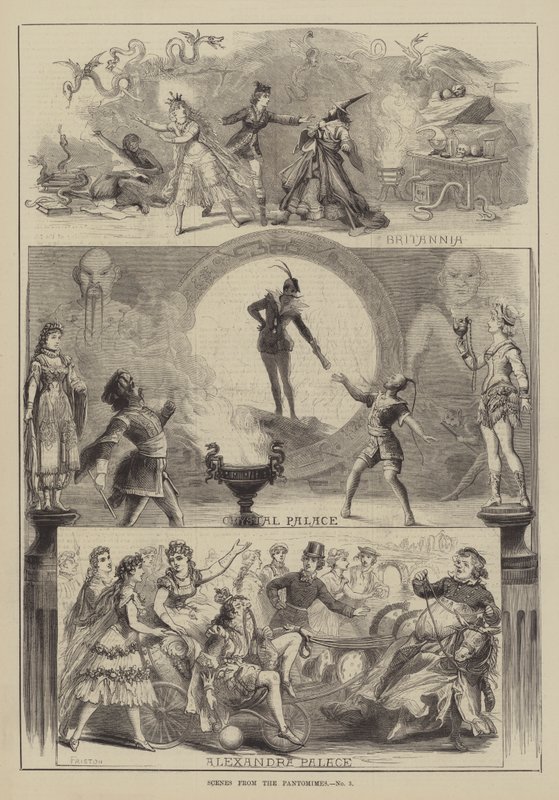 Sceny z Pantomim autorstwa David Henry Friston